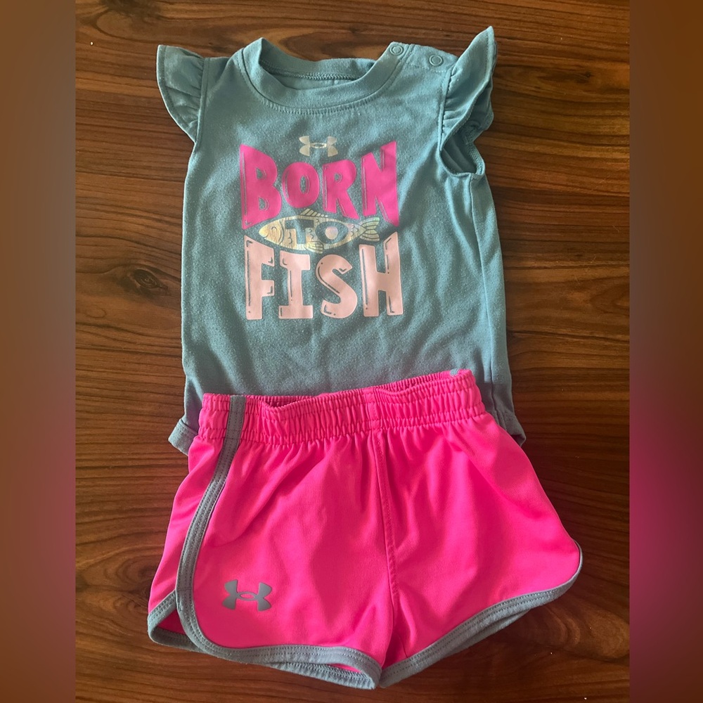 Under Armour Youth Blue and Pink Set